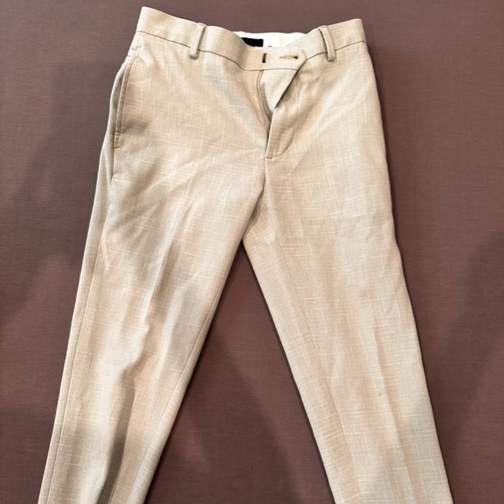 ASOS DESIGN wedding super skinny suit pants in green cross hatch